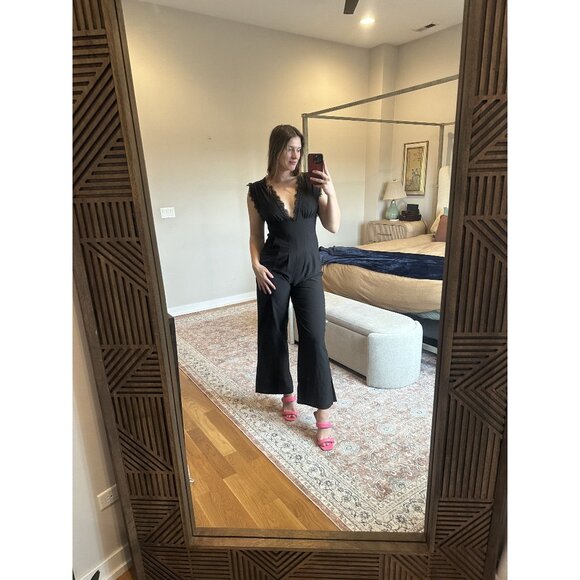 Mi Ami Pants - Mi Ami Black Jumpsuit Size Medium Sleek Minimalist One Piece Outfit Chic Evening